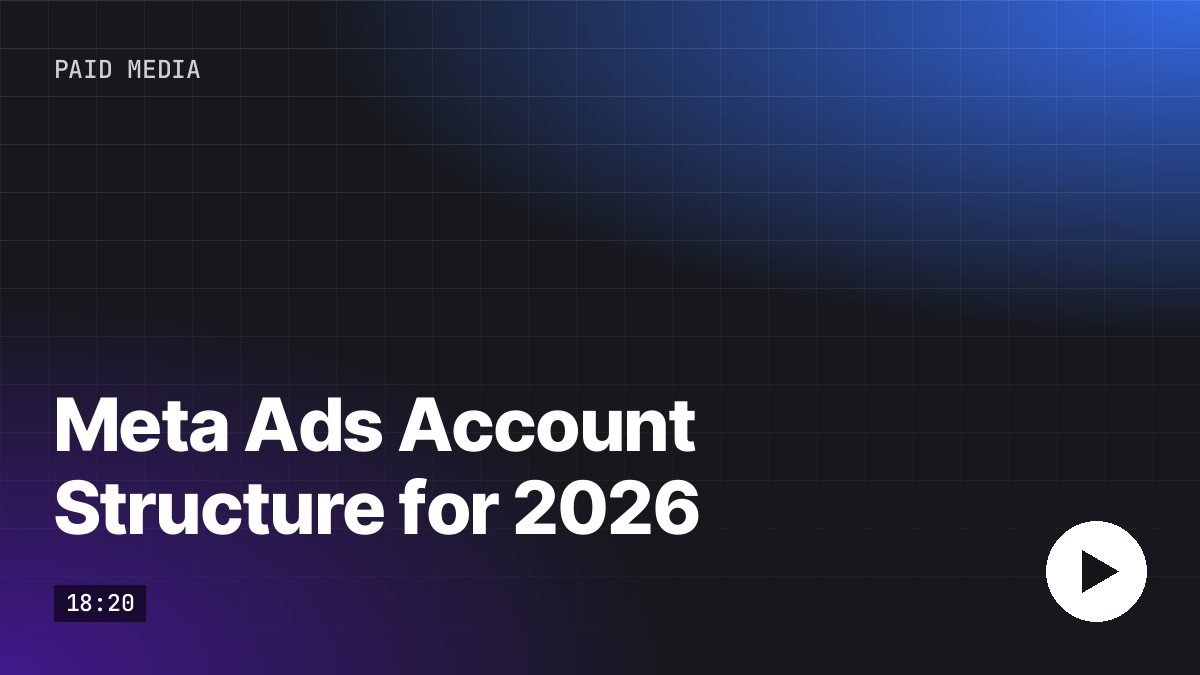 Meta Ads Account Structure for 2026